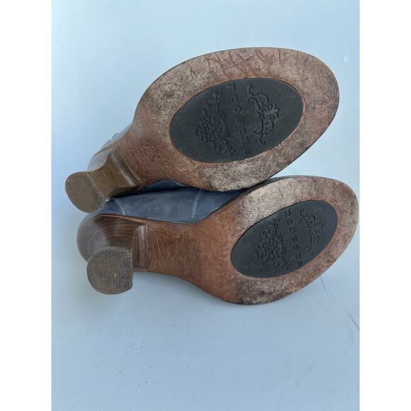 Womens Neosens Gray Leather Cutout Heeled Ankle Shoes Booties Spain EU 36/ US 6 - Picture 5 of 13